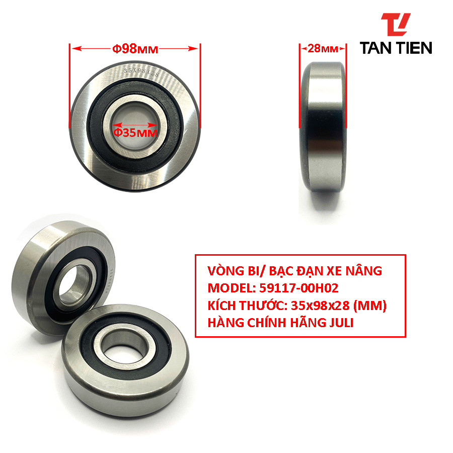 Bạc đạn xe nâng 35x98x28 Bạc đạn xe nâng 35x98x28