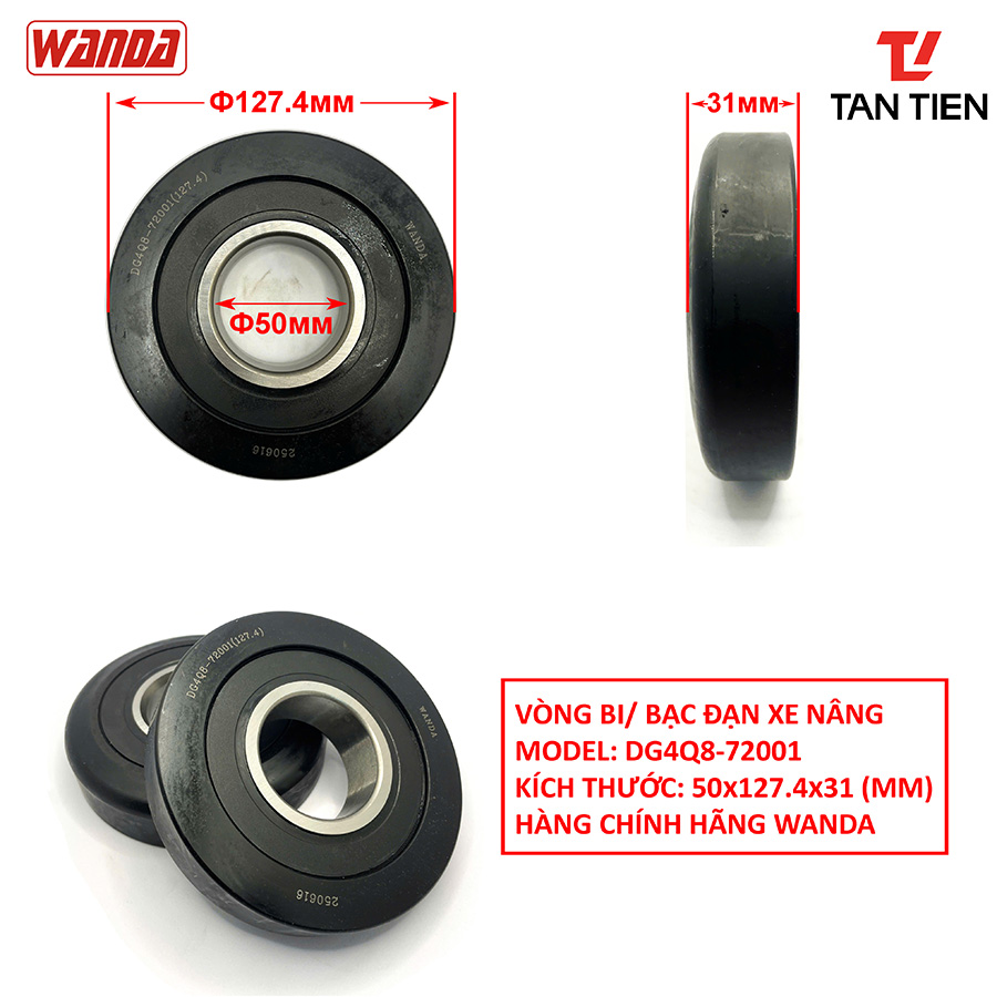 Bạc đạn xe nâng 50x127x31