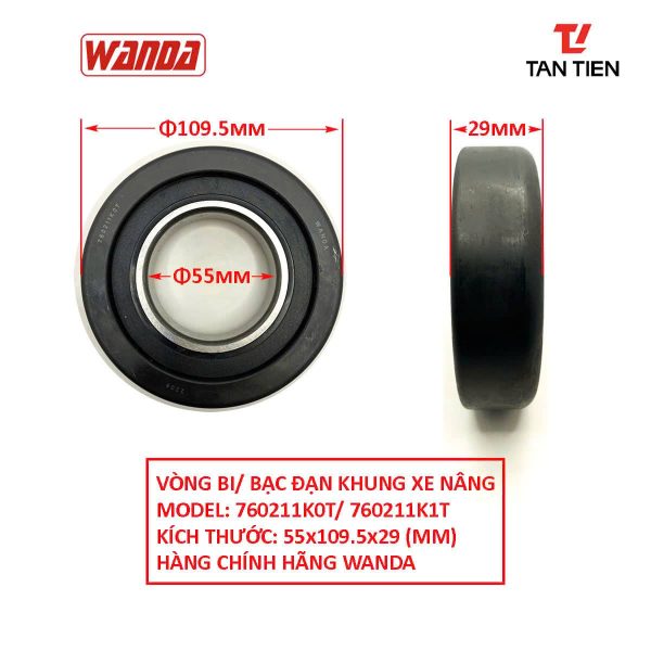 Bạc đạn xe nâng 55x110x29 (mm)