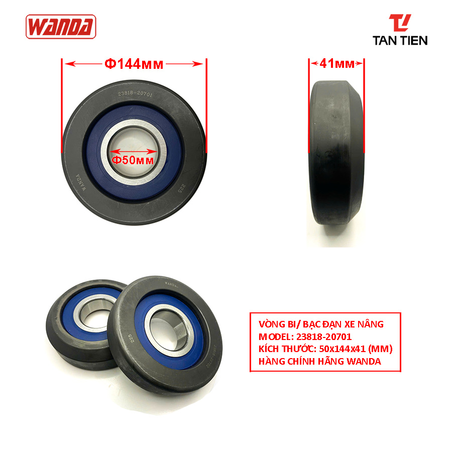 Vòng bi xe nâng 50x144x41 Vòng bi xe nâng 50x144x41